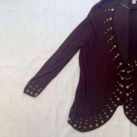 Laura Ashley | Brown Studded  Accented Cardigan | PXL - Picture 3 of 7
